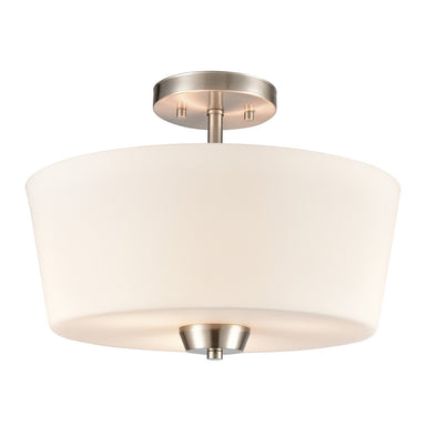 ELK Home - Three Light Semi Flush Mount - Winslow - Brushed Nickel- Union Lighting Luminaires Decor
