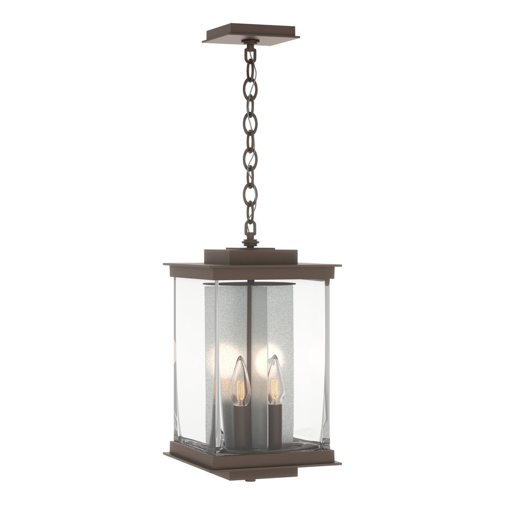 Hubbardton Forge - Four Light Outdoor Lantern - Kingston - Coastal Bronze- Union Lighting Luminaires Decor
