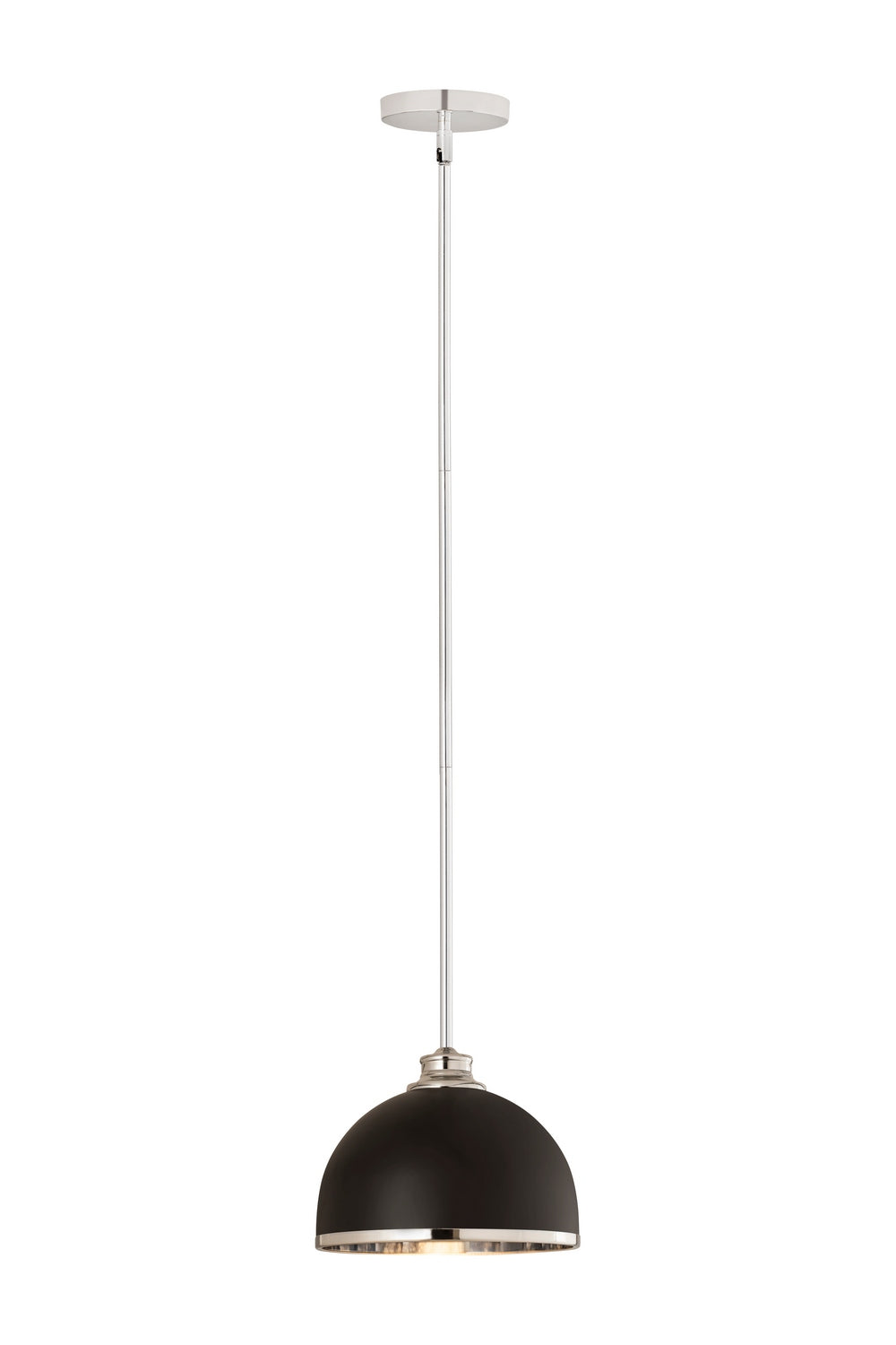Z-Lite Canada - One Light Pendant - Landry - Matte Black + Chrome- Union Lighting Luminaires Decor
