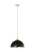 Z-Lite Canada - One Light Pendant - Landry - Matte Black + Chrome- Union Lighting Luminaires Decor