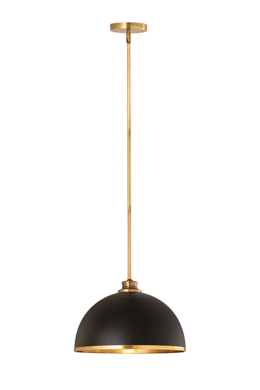 Z-Lite Canada - One Light Pendant - Landry - Matte Black / Rubbed Brass- Union Lighting Luminaires Decor