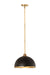 Z-Lite Canada - One Light Pendant - Landry - Matte Black / Rubbed Brass- Union Lighting Luminaires Decor