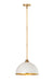 Z-Lite Canada - One Light Pendant - Landry - Matte White / Rubbed Brass- Union Lighting Luminaires Decor