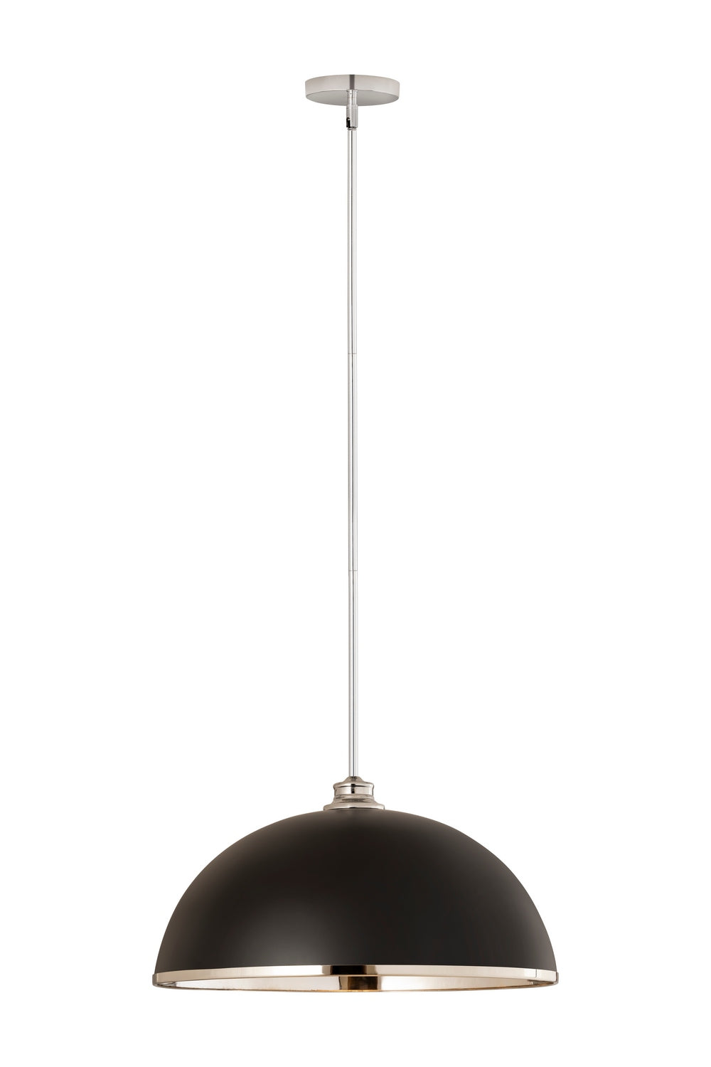 Z-Lite Canada - One Light Pendant - Landry - Matte Black + Chrome- Union Lighting Luminaires Decor