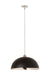 Z-Lite Canada - One Light Pendant - Landry - Matte Black + Chrome- Union Lighting Luminaires Decor
