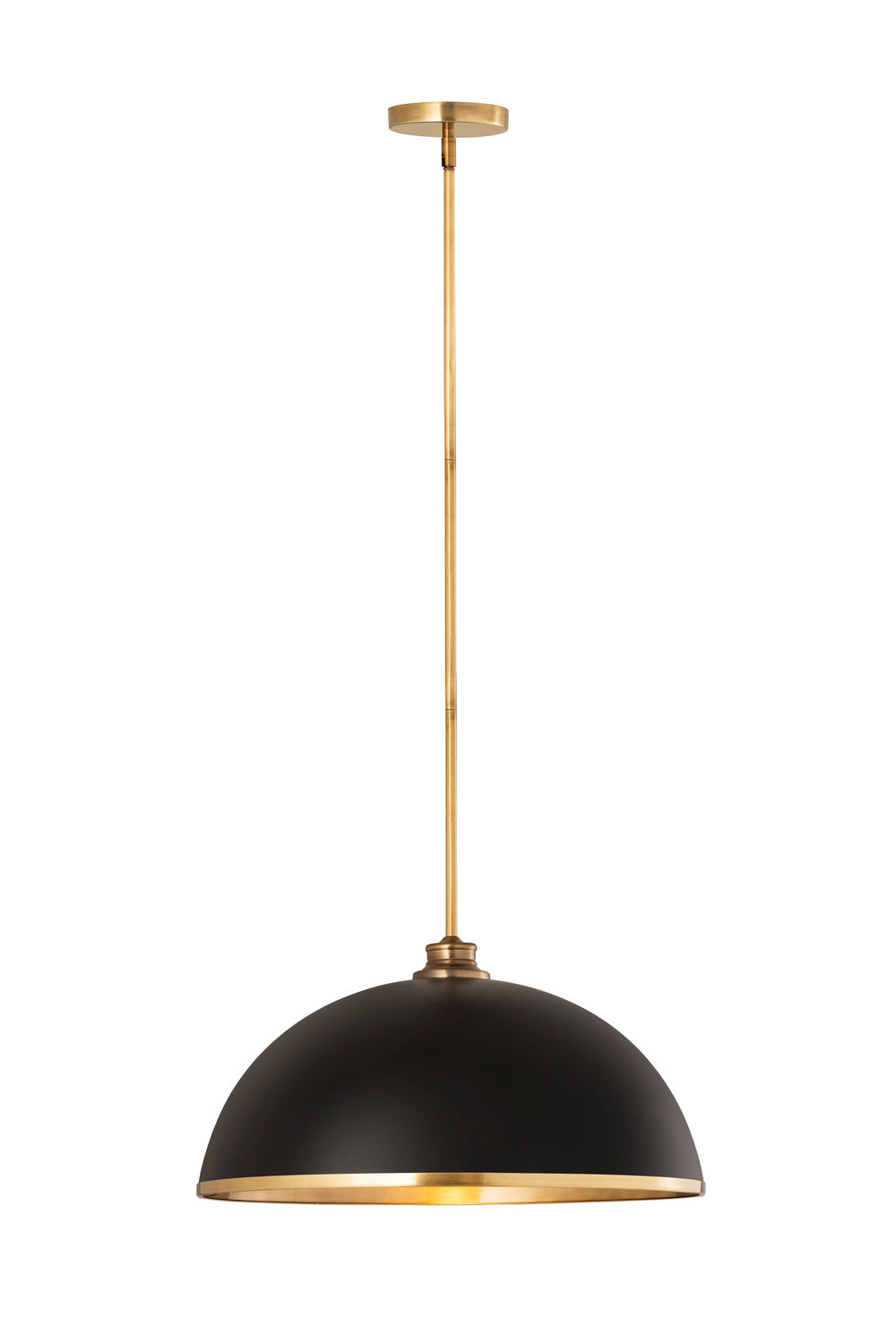 Z-Lite Canada - One Light Pendant - Landry - Matte Black / Rubbed Brass- Union Lighting Luminaires Decor