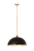 Z-Lite Canada - One Light Pendant - Landry - Matte Black / Rubbed Brass- Union Lighting Luminaires Decor
