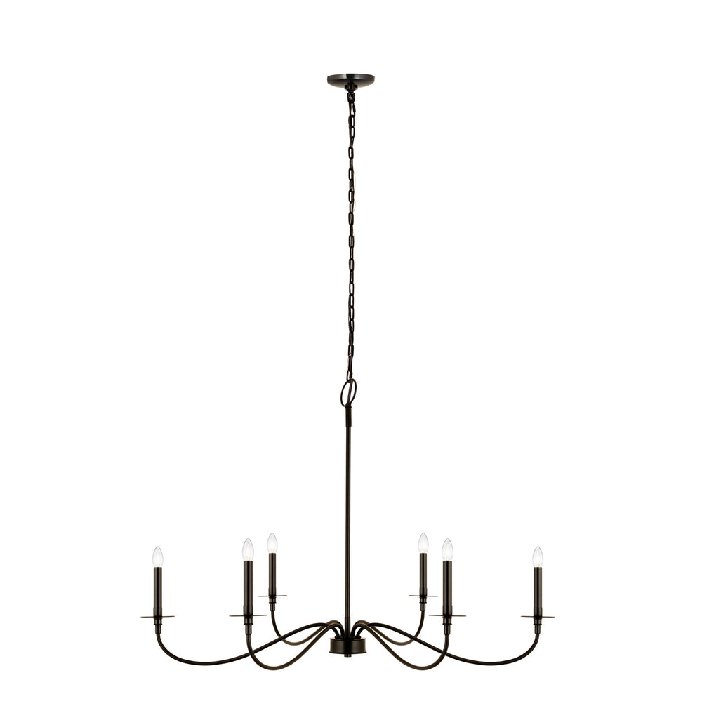 Z-Lite Canada - Six Light Chandelier - Arrington - Matte Black- Union Lighting Luminaires Decor