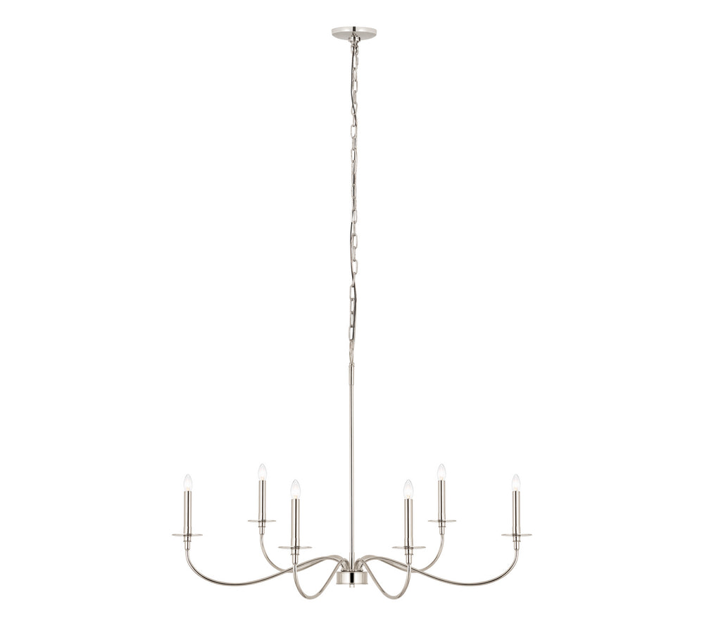 Z-Lite Canada - Six Light Chandelier - Arrington - Polished Nickel- Union Lighting Luminaires Decor
