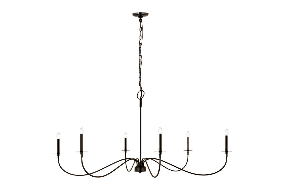 Z-Lite Canada - Six Light Chandelier - Arrington - Matte Black- Union Lighting Luminaires Decor