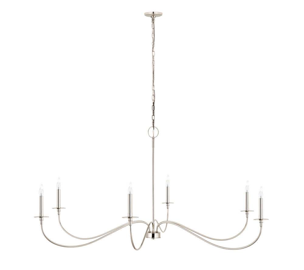 Z-Lite Canada - Six Light Chandelier - Arrington - Polished Nickel- Union Lighting Luminaires Decor