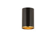 Z-Lite Canada - One Light Flush Mount - Arlo - Matte Black + Rubbed Brass- Union Lighting Luminaires Decor