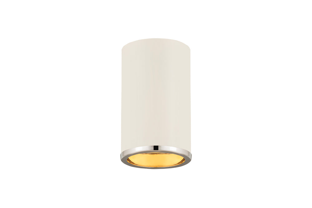 Z-Lite Canada - One Light Flush Mount - Arlo - Matte White + Chrome- Union Lighting Luminaires Decor