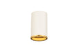 Z-Lite Canada - One Light Flush Mount - Arlo - Matte White + Rubbed Brass- Union Lighting Luminaires Decor