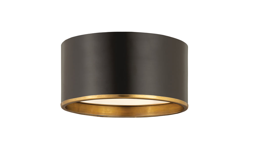 Z-Lite Canada - Two Light Flush Mount - Arlo - Matte Black + Rubbed Brass- Union Lighting Luminaires Decor