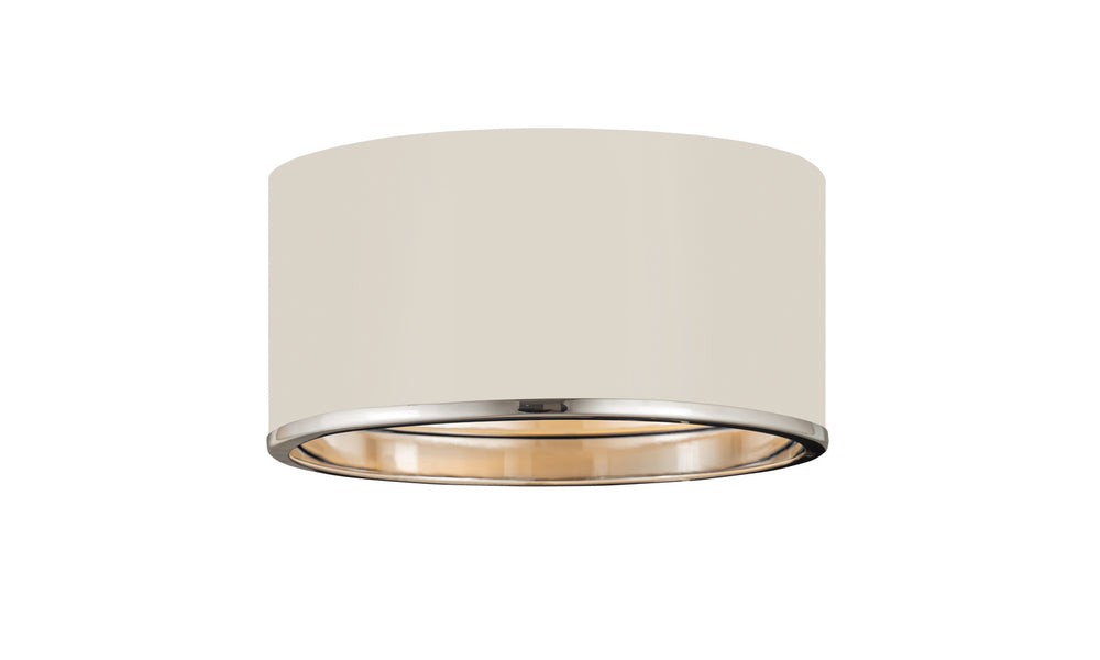 Z-Lite Canada - Two Light Flush Mount - Arlo - Matte White + Chrome- Union Lighting Luminaires Decor