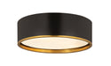 Z-Lite Canada - Four Light Flush Mount - Arlo - Matte Black + Rubbed Brass- Union Lighting Luminaires Decor