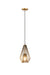 Z-Lite Canada - One Light Pendant - Quintus - Rubbed Brass- Union Lighting Luminaires Decor