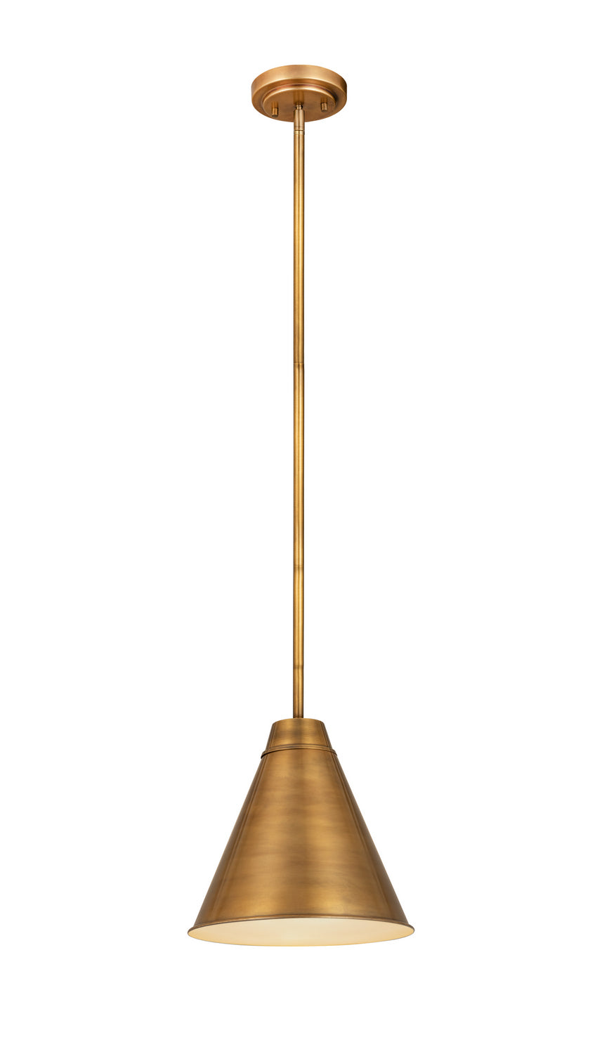 Z-Lite Canada - One Light Pendant - Eaton - Rubbed Brass- Union Lighting Luminaires Decor