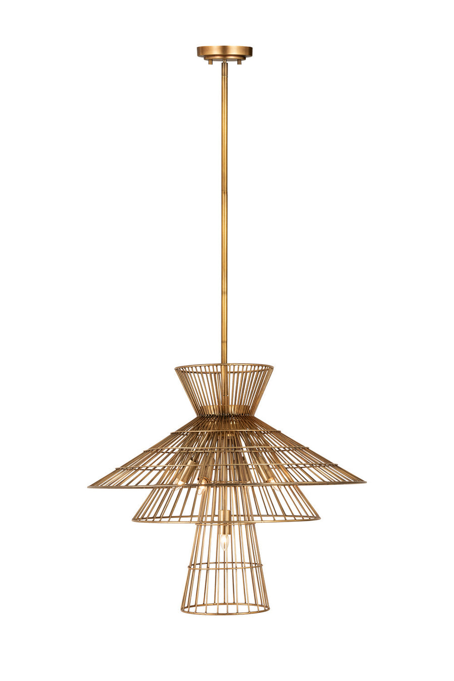 Z-Lite Canada - Six Light Chandelier - Alito - Rubbed Brass- Union Lighting Luminaires Decor