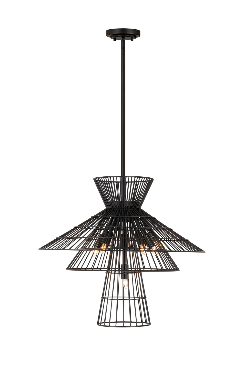 Z-Lite Canada - Six Light Chandelier - Alito - Matte Black- Union Lighting Luminaires Decor