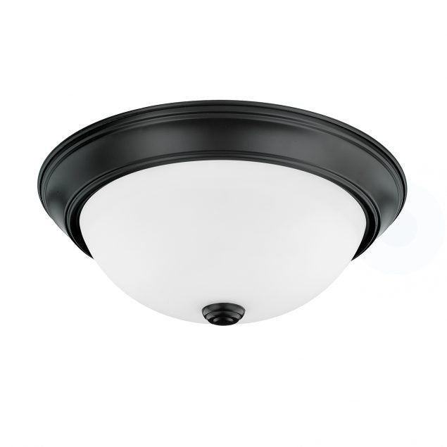 Capital Lighting - Two Light Flush Mount - Bates - Matte Black- Union Lighting Luminaires Decor