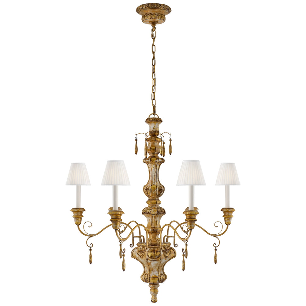 Ralph Lauren Canada - Six Light Chandelier - Marylea - Italian Gilt- Union Lighting Luminaires Decor