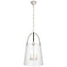Ralph Lauren Canada - Three Light Lantern - Julian - Polished Nickel and Chocolate Leather- Union Lighting Luminaires Decor