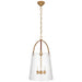 Ralph Lauren Canada - Three Light Lantern - Julian - Natural Brass and Saddle Leather- Union Lighting Luminaires Decor