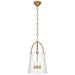 Ralph Lauren Canada - Three Light Lantern - Julian - Natural Brass and Saddle Leather- Union Lighting Luminaires Decor