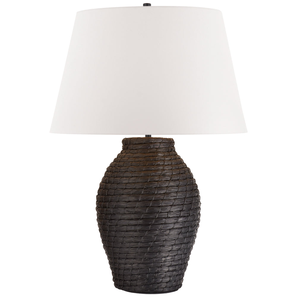 Ralph Lauren Canada - One Light Table Lamp - Lohan - Black Rattan- Union Lighting Luminaires Decor