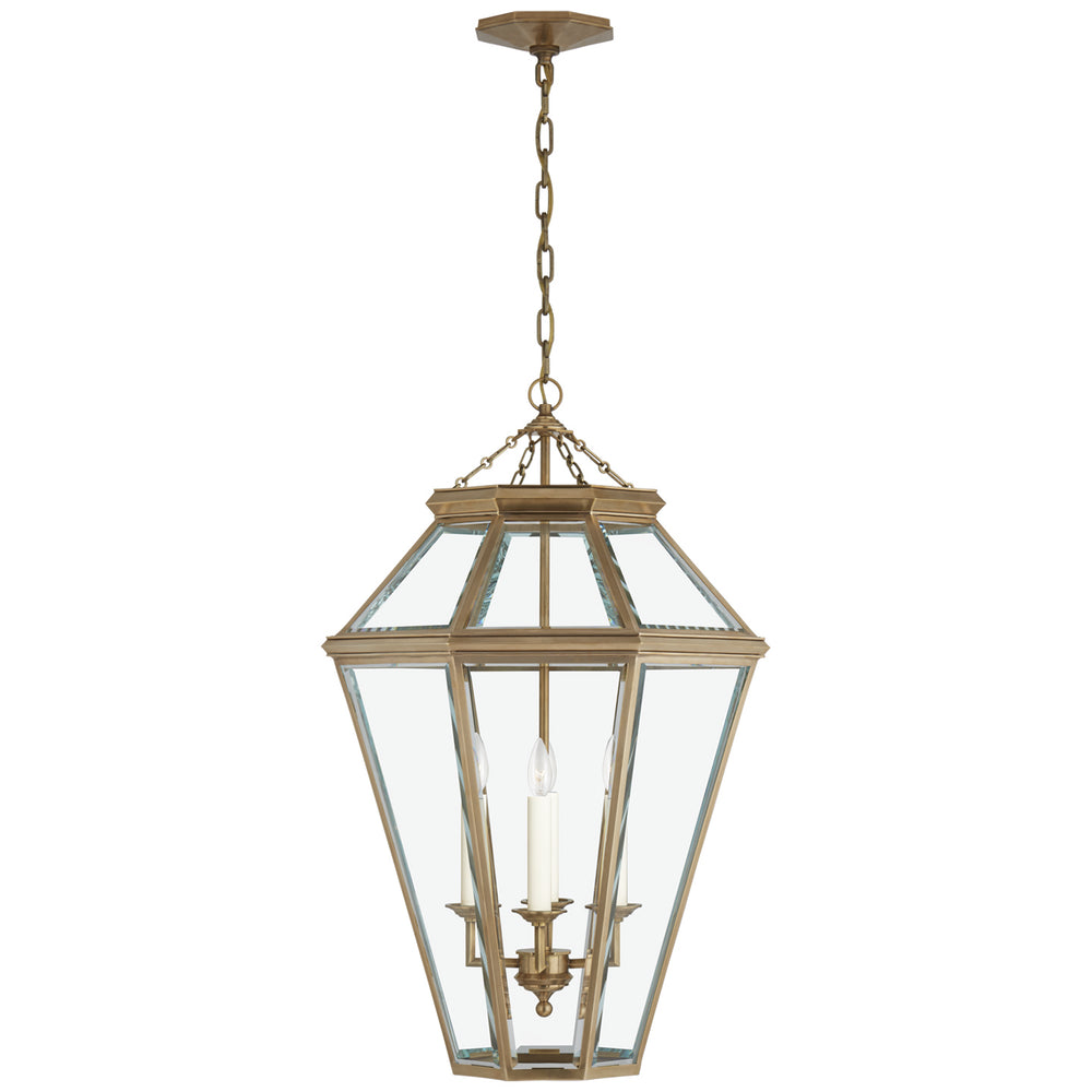 Ralph Lauren Canada - Four Light Lantern - Edmund - Natural Brass- Union Lighting Luminaires Decor
