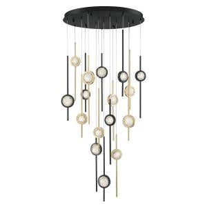 Eurofase Canada - LED Chandelier - Barletta - Gold-Black- Union Lighting Luminaires Decor