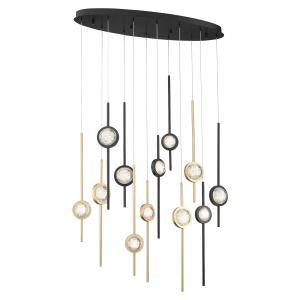 Eurofase Canada - LED Chandelier - Barletta - Gold-Black- Union Lighting Luminaires Decor