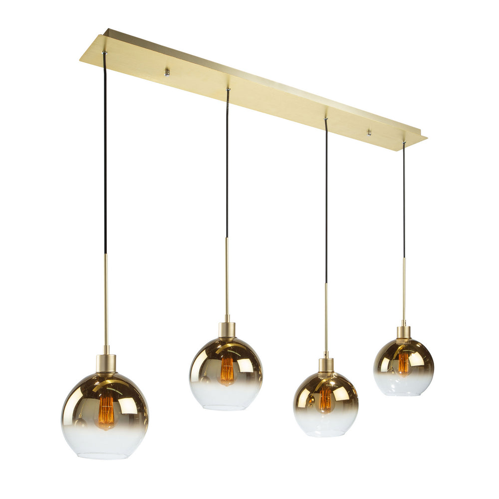 Artcraft Canada - Four Light Island Pendant - Morning Mist - Gold- Union Lighting Luminaires Decor