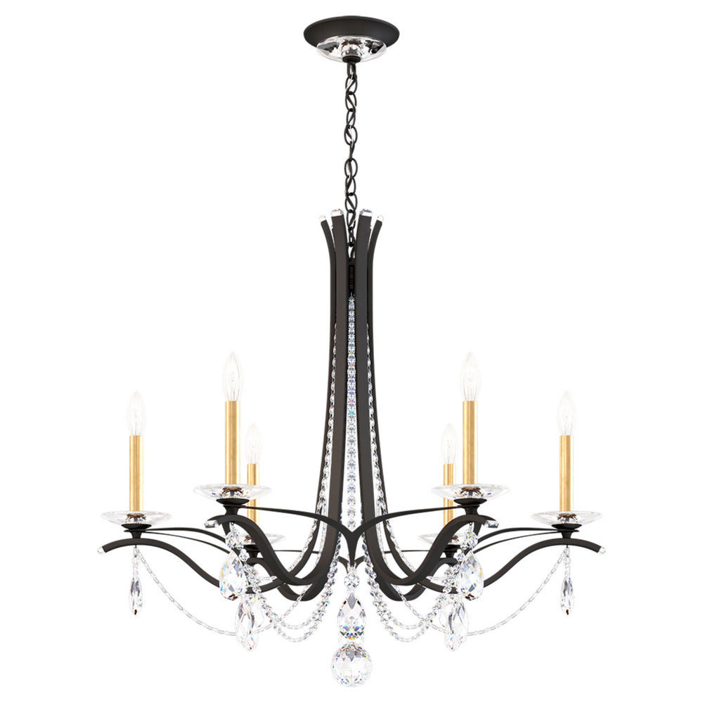 Schonbek - Six Light Chandelier - Vesca - Black- Union Lighting Luminaires Decor