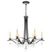 Schonbek - Six Light Chandelier - Vesca - Black- Union Lighting Luminaires Decor