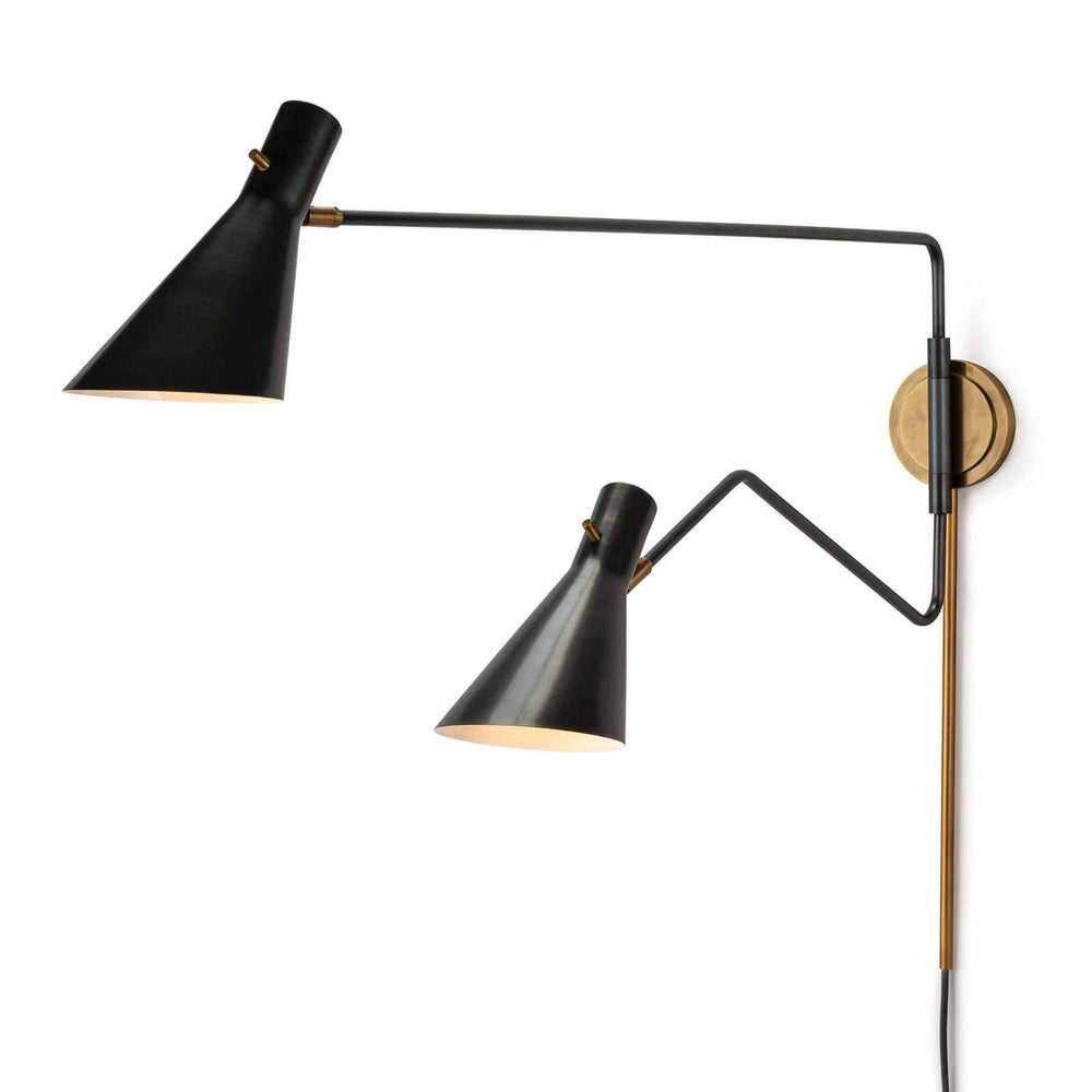 Regina Andrew Canada - Two Light Wall Sconce - Spyder - Blackened Brass- Union Lighting Luminaires Decor