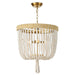 Regina Andrew Canada - Three Light Chandelier - Milos - White- Union Lighting Luminaires Decor