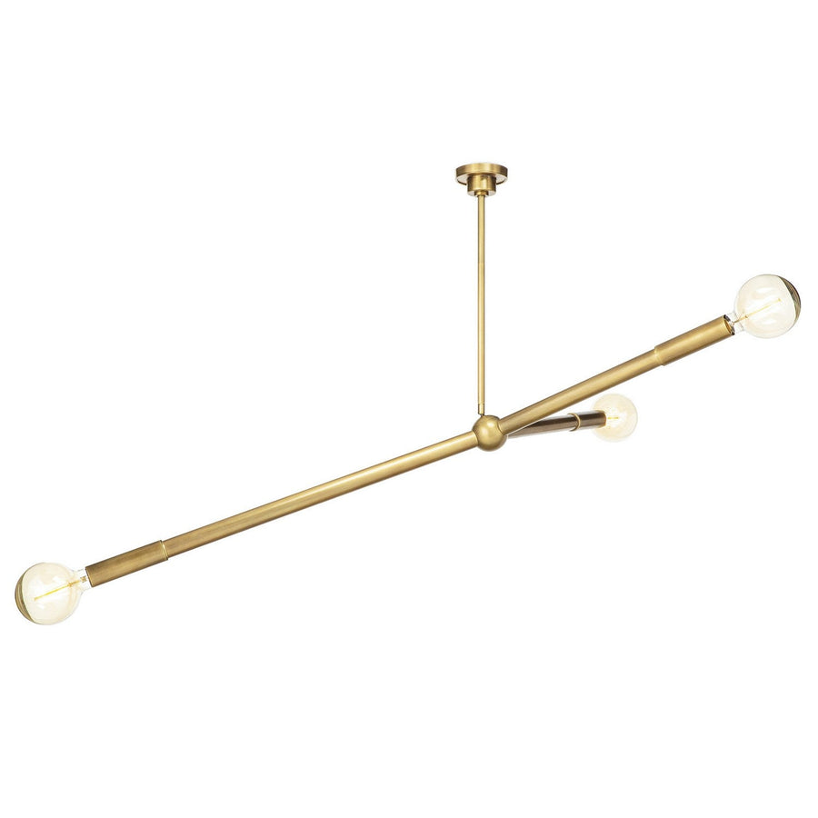 Regina Andrew Canada - Three Light Chandelier - Talon - Natural Brass- Union Lighting Luminaires Decor