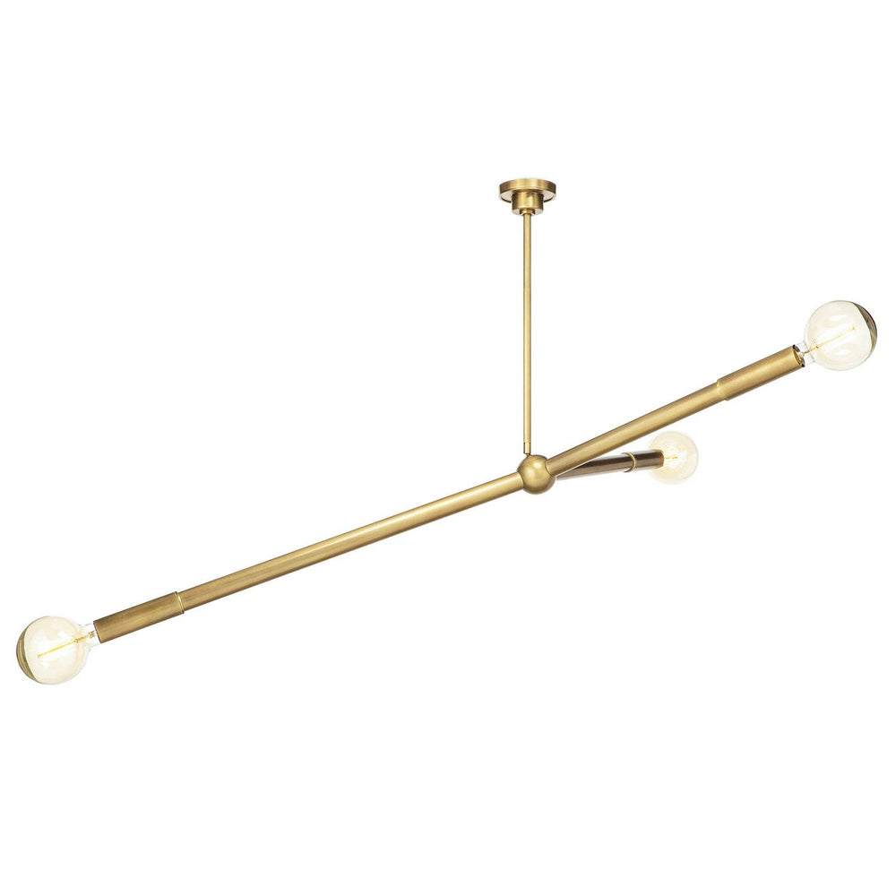 Regina Andrew Canada - Three Light Chandelier - Talon - Natural Brass- Union Lighting Luminaires Decor