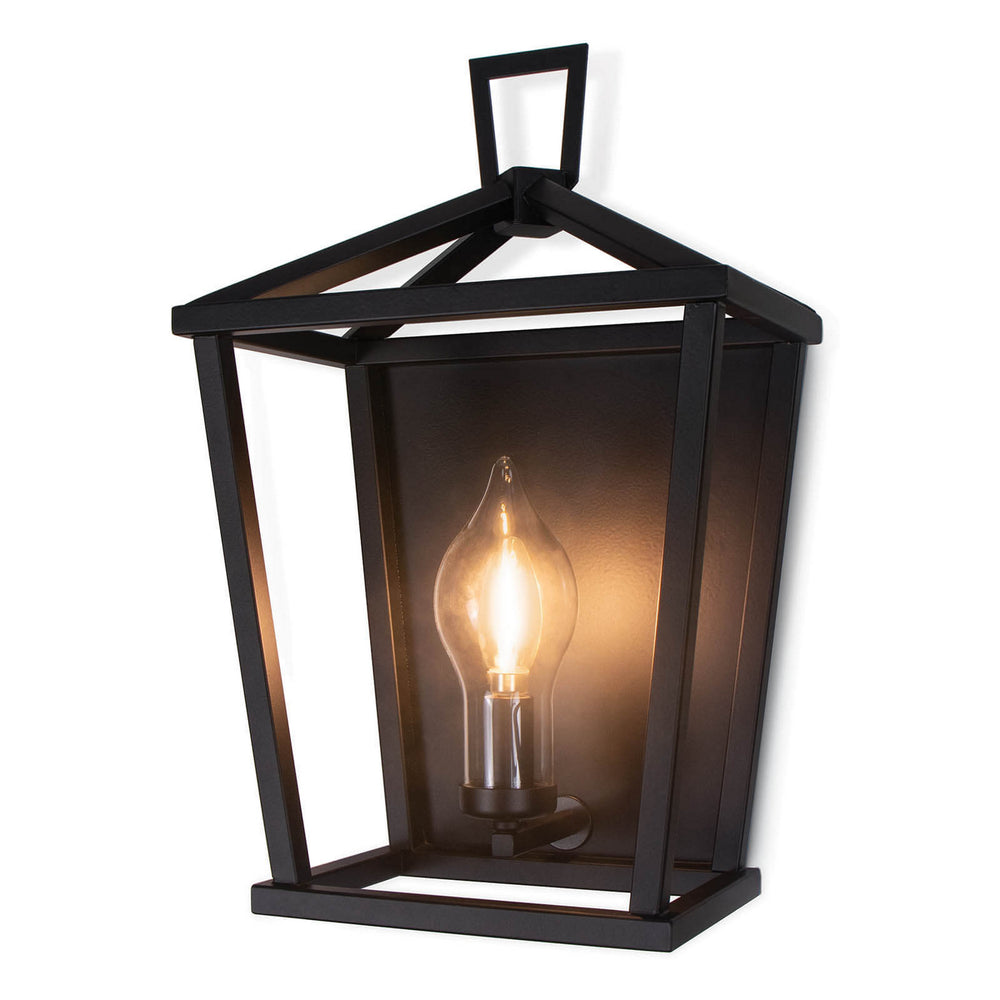 Regina Andrew Canada - One Light Outdoor Wall Sconce - Hampton - Black- Union Lighting Luminaires Decor