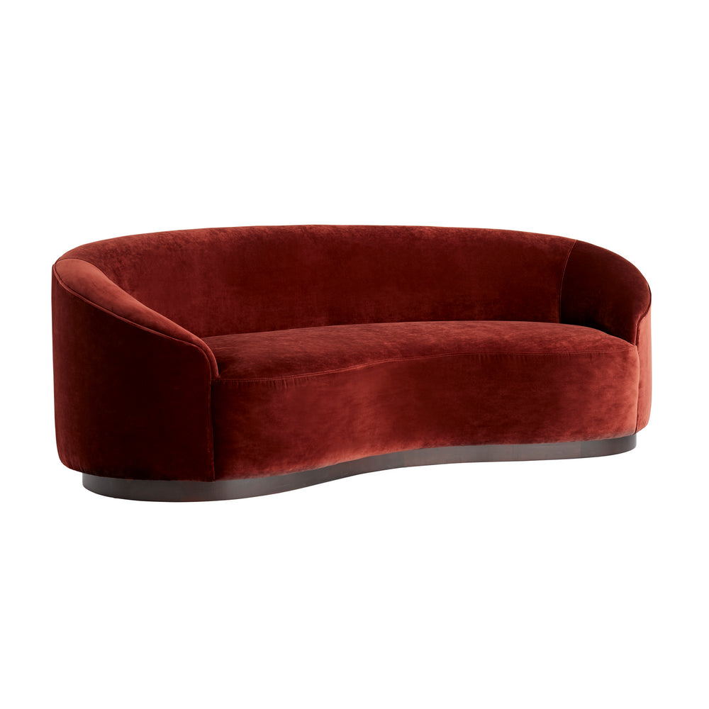Arteriors - Upholstery - Sofa - Turner - Paprika Velvet/Dark Walnut- Union Lighting Luminaires Decor