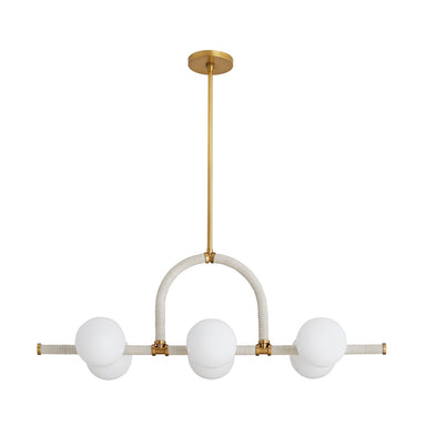 Arteriors - Six Light Linear Chandelier - Harrison - Antique Brass- Union Lighting Luminaires Decor
