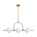 Arteriors - Six Light Linear Chandelier - Harrison - Antique Brass- Union Lighting Luminaires Decor
