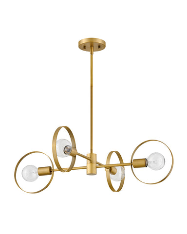 Hinkley Canada - LED Foyer Pendant - Desi - Lacquered Brass- Union Lighting Luminaires Decor