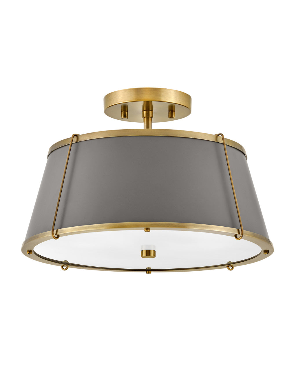 Hinkley Canada - LED Semi-Flush Mount - Clarke - Lacquered Dark Brass- Union Lighting Luminaires Decor