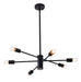 Bethel International Canada - Six Light Chandelier - Matte Black- Union Lighting Luminaires Decor
