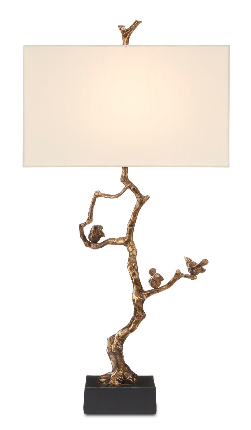 Currey and Company - One Light Table Lamp - Shadows - Antique Brass/Black- Union Lighting Luminaires Decor