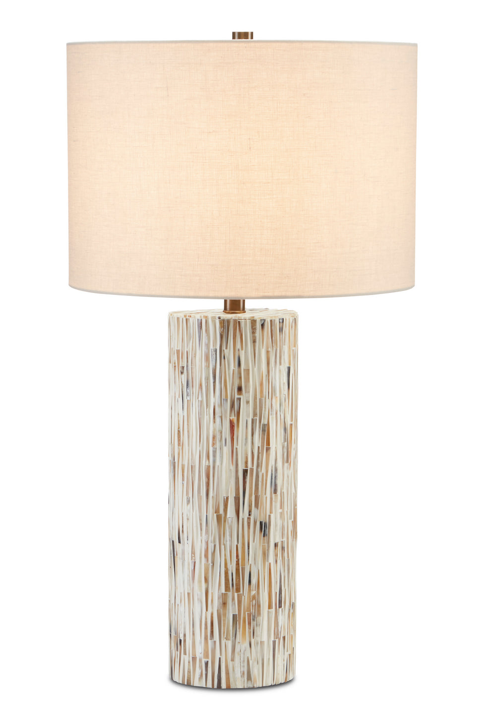 Currey and Company - One Light Table Lamp - Aquila Collection - Natural Bone/Antique Brass- Union Lighting Luminaires Decor